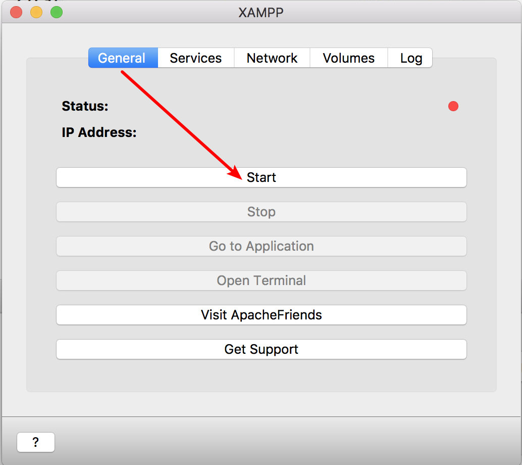 下载安装XAMPP-VM后，点击 start 等待开启XAMPP-VM。
